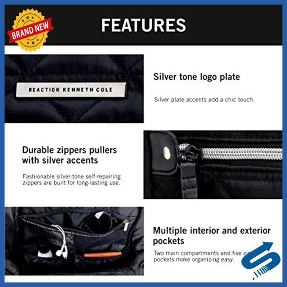 Diamond Quilted Laptop Backpack Chic Functional Work Travel School Essential - Picture 4 of 6